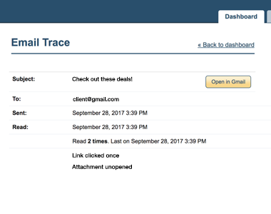 Unlimited link tracking